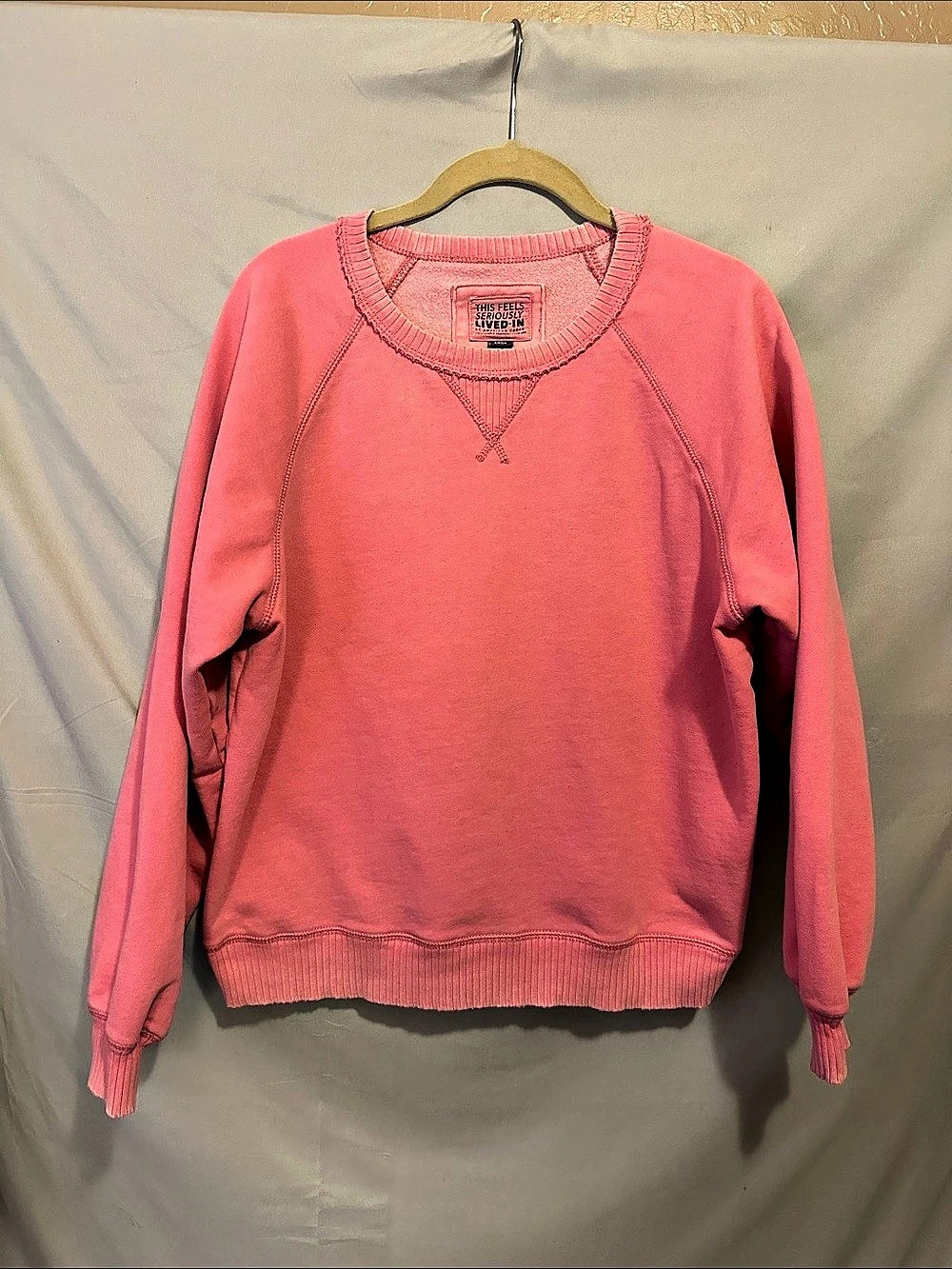 American Eagle Outfitters “seriously lived inCrewneck Sweatshirt in Pink Size Sm